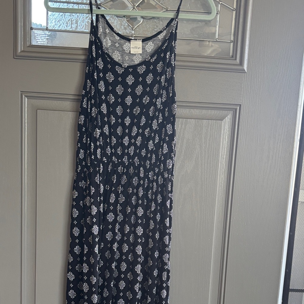 Kaileigh Black and White Maxi Dress